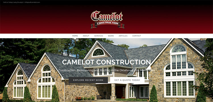 Camelot Construction Website